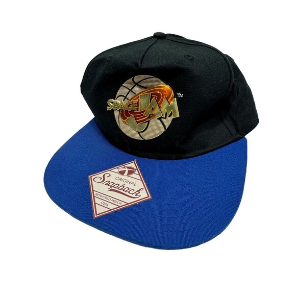 Space Jam Original Snapback Hat Bioworld Merch OFSA Adjustable Cap Black & Blue - Picture 1 of 9